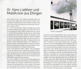 Dr.Hans Liebherr und Mobilkrane aus Ehingen von Dirk Bracht  Teil1