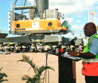 Maputo Port Development Liebherr LHM 550